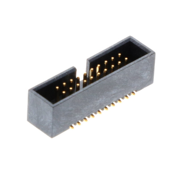 Wannenstecker-SMD, 2 x 10 pol., RM 1.27, vergoldet